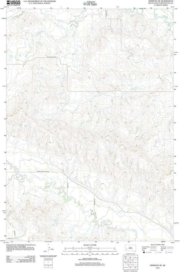 2012 Hermosa, SD South Dakota USGS Historical