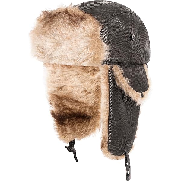 Unisex Russian Ushanka Hat Trooper Hat Faux Rabbit Fur Furry Hat
