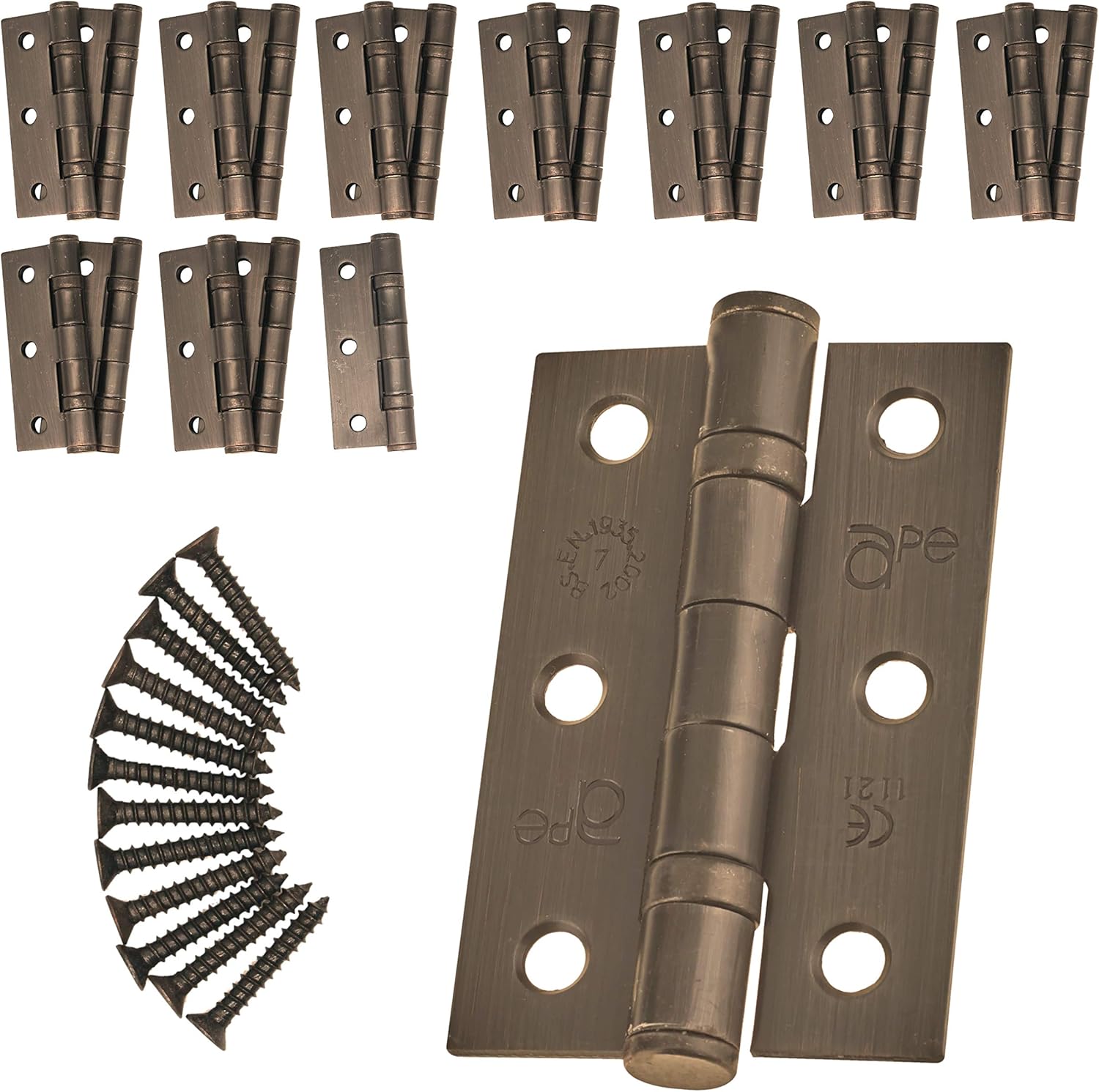 Door Hinge 3" / 76mm Dark Bronze Ball Bearing Washer CE Grade 7 for Fire Door 10 Pair