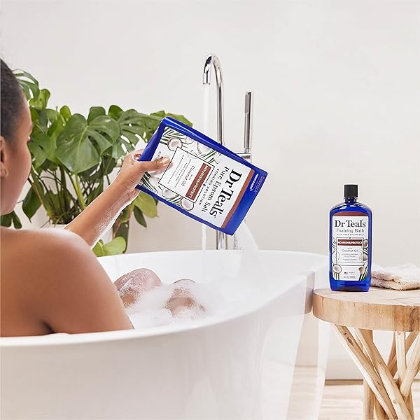 DR TEAL’S SALT SOAK WITH PURE EPSOM SALT, NOURISH & PROTECT WITH COCONUT OIL, 3 LBS