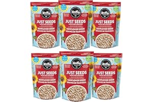 Healthy Crunch Just Seeds, Flavored Sunflower Seeds, Sunflower Seeds for Eating, 6 Units x 225 Grams - Sunflower Seeds Salted