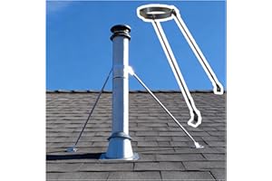 7" 8" 9" 4" 5" 6" Flue Support Chimney Pipe Bracket, Wood Stove Pipe Universal Extended Wall Supports, Weatherproof Solid Ste