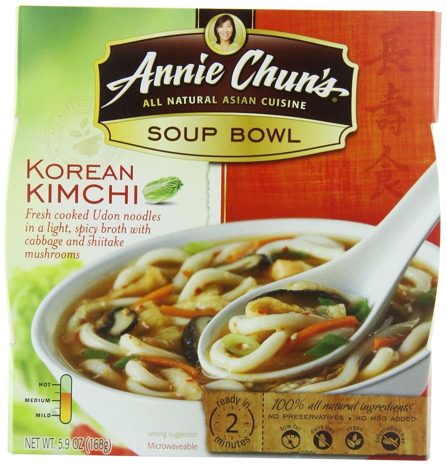 Annie Chun's Kimchi Soup Noodle Bowl, 5.9Ounce Bowls