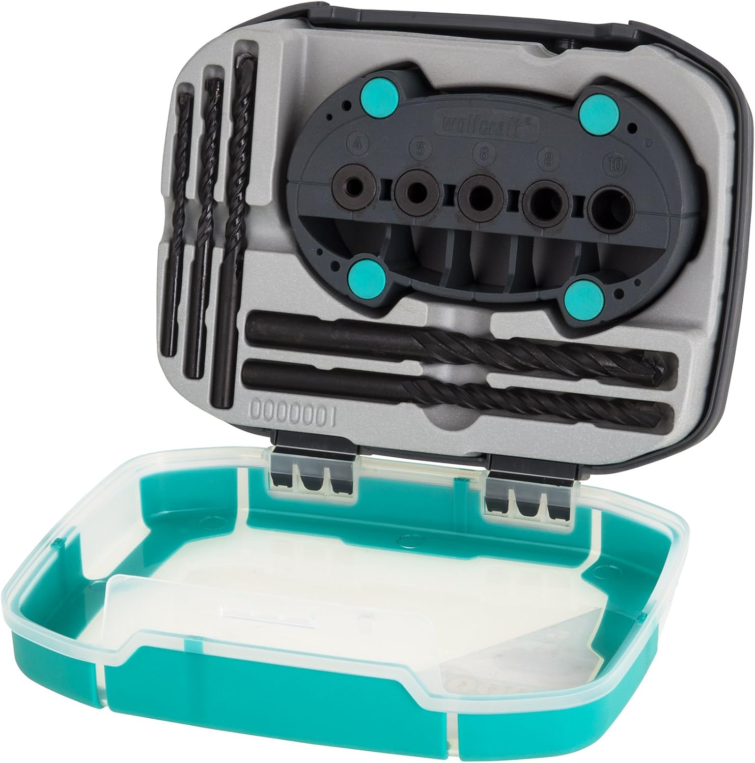 wolfcraft Universal Drill Set including Drilling Aid 6 Pcs. I 1000000 I The Practical Entry-Level Set for Drilling Vertical Holes