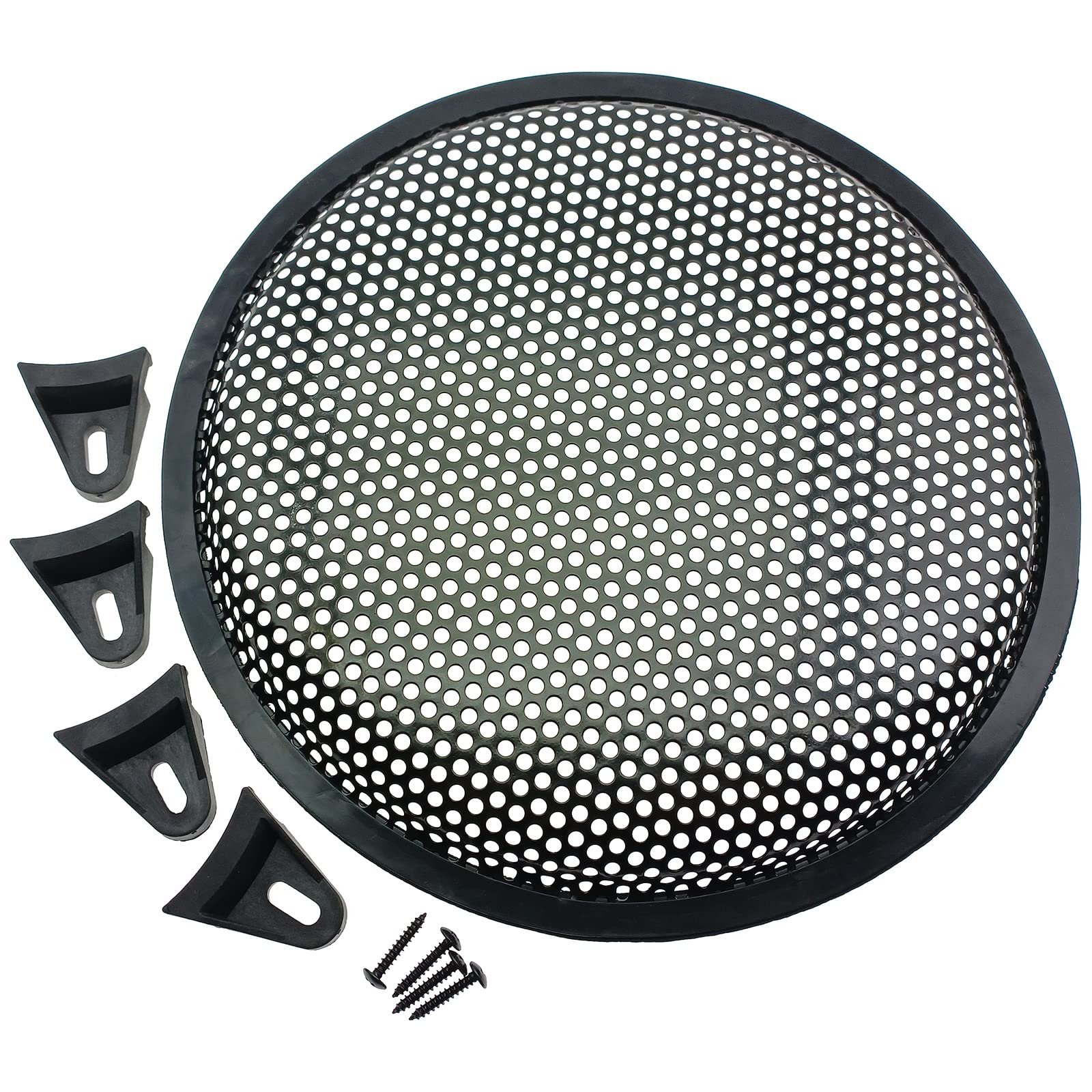 Photo 1 of 2 Pack 6 Inch Metal Mesh Speaker Grills Covers Subwoofer Grill Protective Case with with Mounting Screws for Home Audio Car Speaker [FDXGYH,Black]