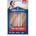 Barkworthies 6 Inch Beef Gullet Sticks - 12 Count (Pack of 1) - Protein-Packed, Supports Dental Health, Quick Hollow Snack, Great for Older Canines or Teething Puppies