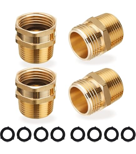 thumbnail image 2 of Anderson Metals Brass Garden Hose Connector - 3/4 Female To 1/2 Male Pipe Fitting 2 of 10