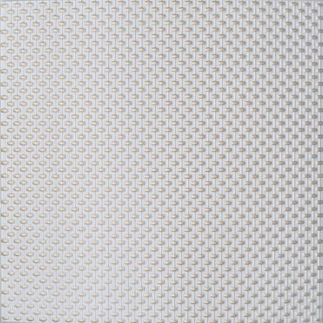 Hand Painted Polystyrene Foam Ceiling Tiles Retro 103 White Gold