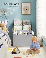 SONGMICS Kids Bookshelf and Toy Organiser Dove Grey GKR041G10 view 4