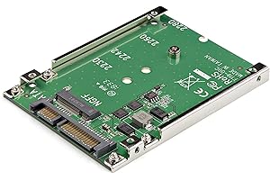 StarTech.com M.2 SSD to 2.5in SATA Adapter Converter with Open Frame Housing and 7mm Height (SAT32M225), Green