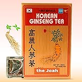 The Joah Korean Ginseng Tea - Caffeine Free, 3g Single-Serve Powder 100 Sachets, Improves Blood Circulation, Intellectual Performances and Memory, stimulates Energy