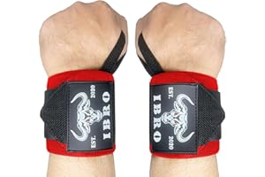 IBRO Weightlifting Wrist Wraps,18” or 24” Premium Wrist Support, Avoid Injury, Best Wrap for Powerlifting, Weightlifting, Gym Workouts, Strength Training, Cross Training for Men & Women