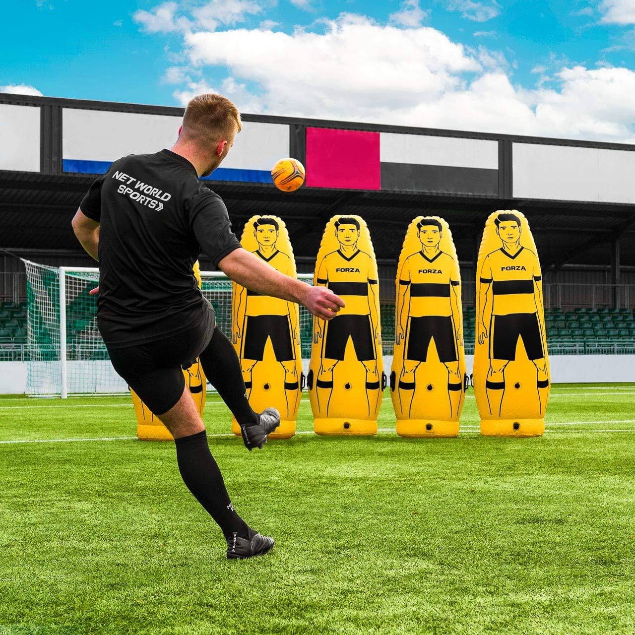 FORZA Pro Soccer Air Mannequin (Junior & Senior) | Inflatable Soccer Free Kick Training Dummies | Pack of 1, 3 or 5 Soccer Dummy Wall | Optional Carry Bag : Sports & Outdoors