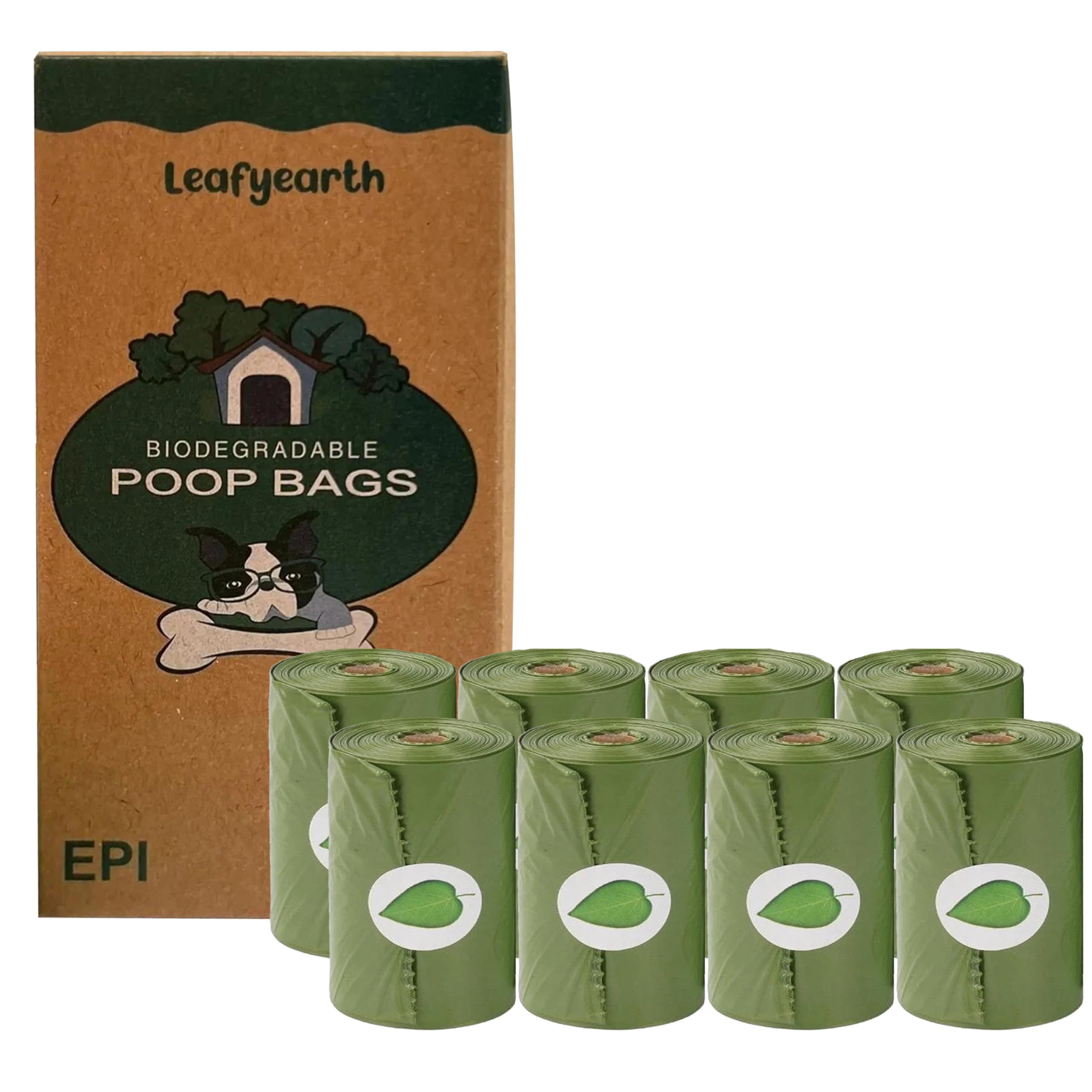 Dog Poop Bags, 120 Count Extra Strong, Thick & Large Poop Bag with Easy Tie Handles, Leak-Proof & Scent-Free Waste Bags for Pet Waste