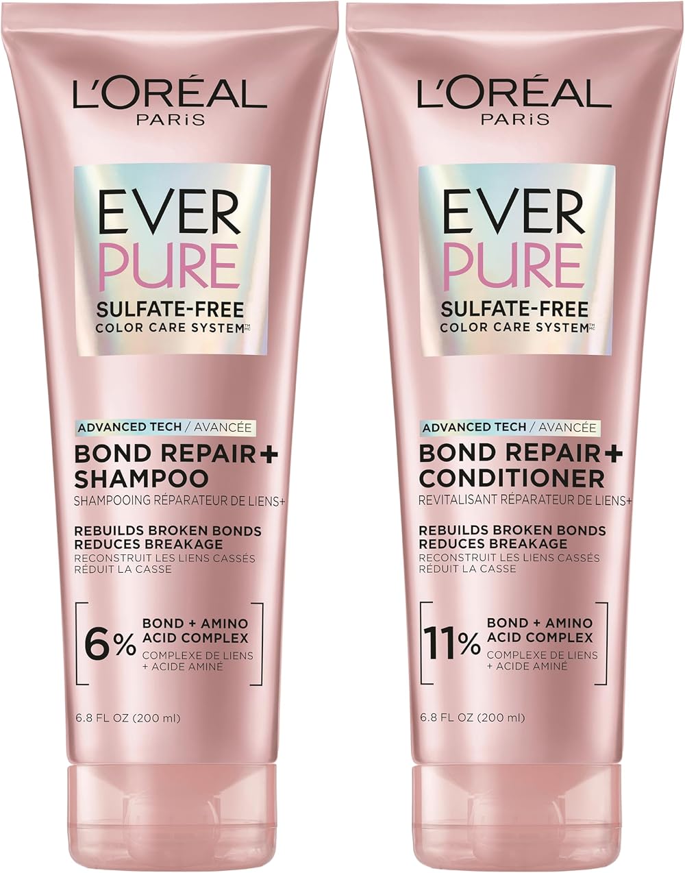 L'Oreal Paris EverPure Bonding Shampoo & Conditioner Kit 6.8 oz Set of 2