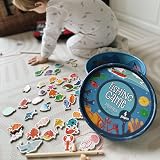 Jaques of London Magnetic Fishing Game Wooden Educational Toy 3 4 5 view 2