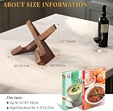 PUERSI Wooden Recipe Book Stand Farmhouse Kitchen Display Holder view 6