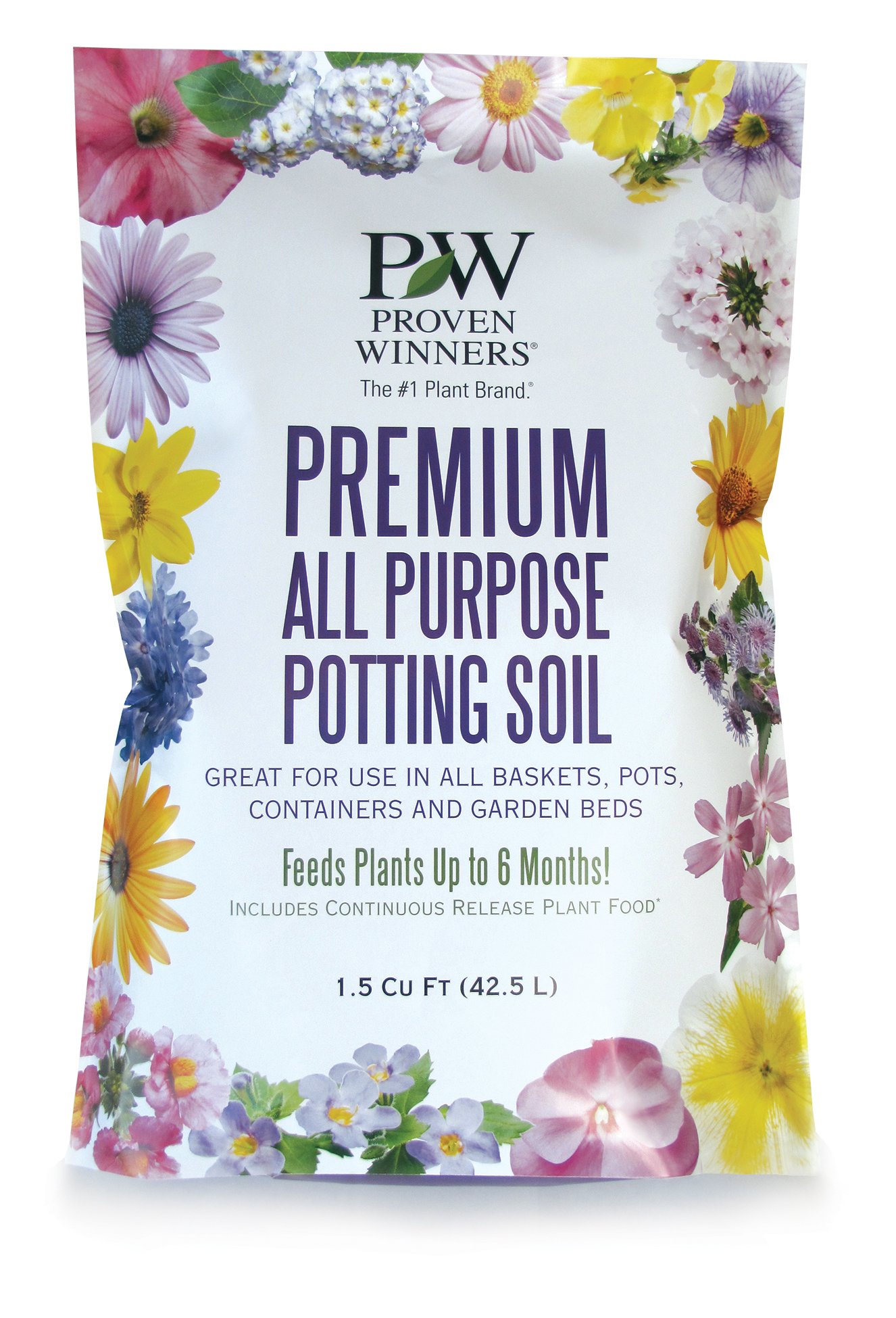 Photo 1 of Premium All Purpose Potting Soil, 1.5 cu. ft. Bag, Black