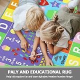 Capslpad Kids Play Rug ABC Numbers Shapes Educational Washable 100x160cm view 6
