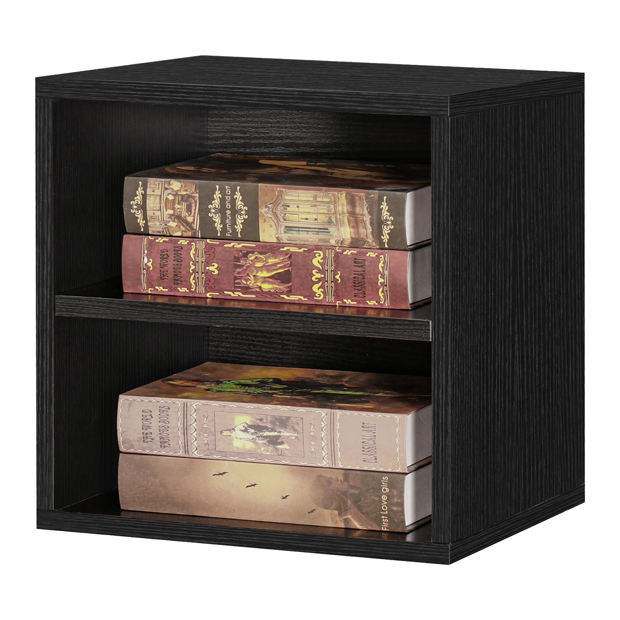 Photo 1 of FUSUNBAO DIY Cube Storage Organizer Stackable Cubes for Home Books Clothes Toy -Modular Cubby Storage System-Office Cubical-Bookcase Closet (Black, 1 Layer Cube)