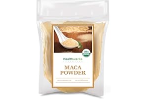 Healthworks Superfoods Organic Maca Powder Raw - 32 Oz / 2 Lbs - Certified Organic Flour Use - Keto, Vegan & Non-GMO - Premium Peruvian Origin - Breakfast, Smoothies, Baking & Coffee - Antioxidant