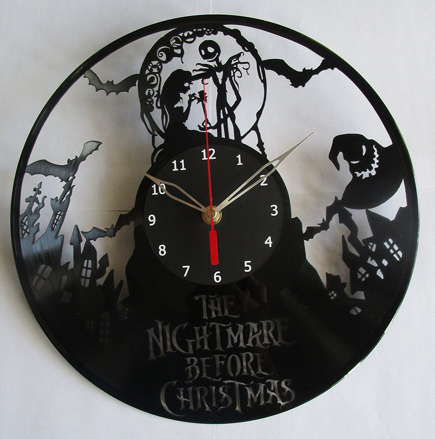 The Nightmare Before Christmas Vinyl Record Wall Clock