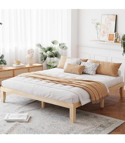 Amazon.com: Sementa 12 Inch High Bamboo Wood King Size Bed