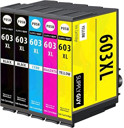 Supply Guy 5x Compatible Epson 603XL Ink Cartridges for WF WF-2810 XP-2100