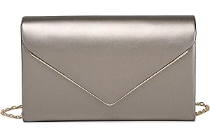 Labair Chic Vegan Leather Clutch Bag Envelope Clutch Purses for Women Evening Wedding Formal Party Handbag.