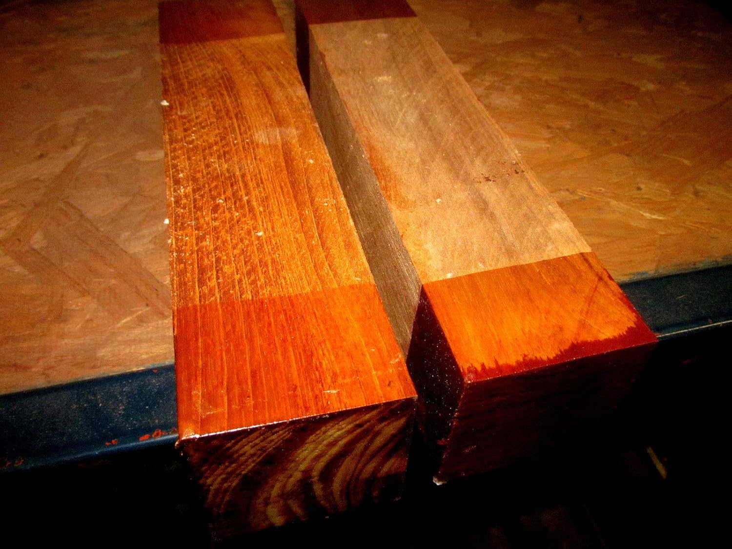 Wood) Two (2) FEQ Teak Turning Blanks Lathe Block Wood