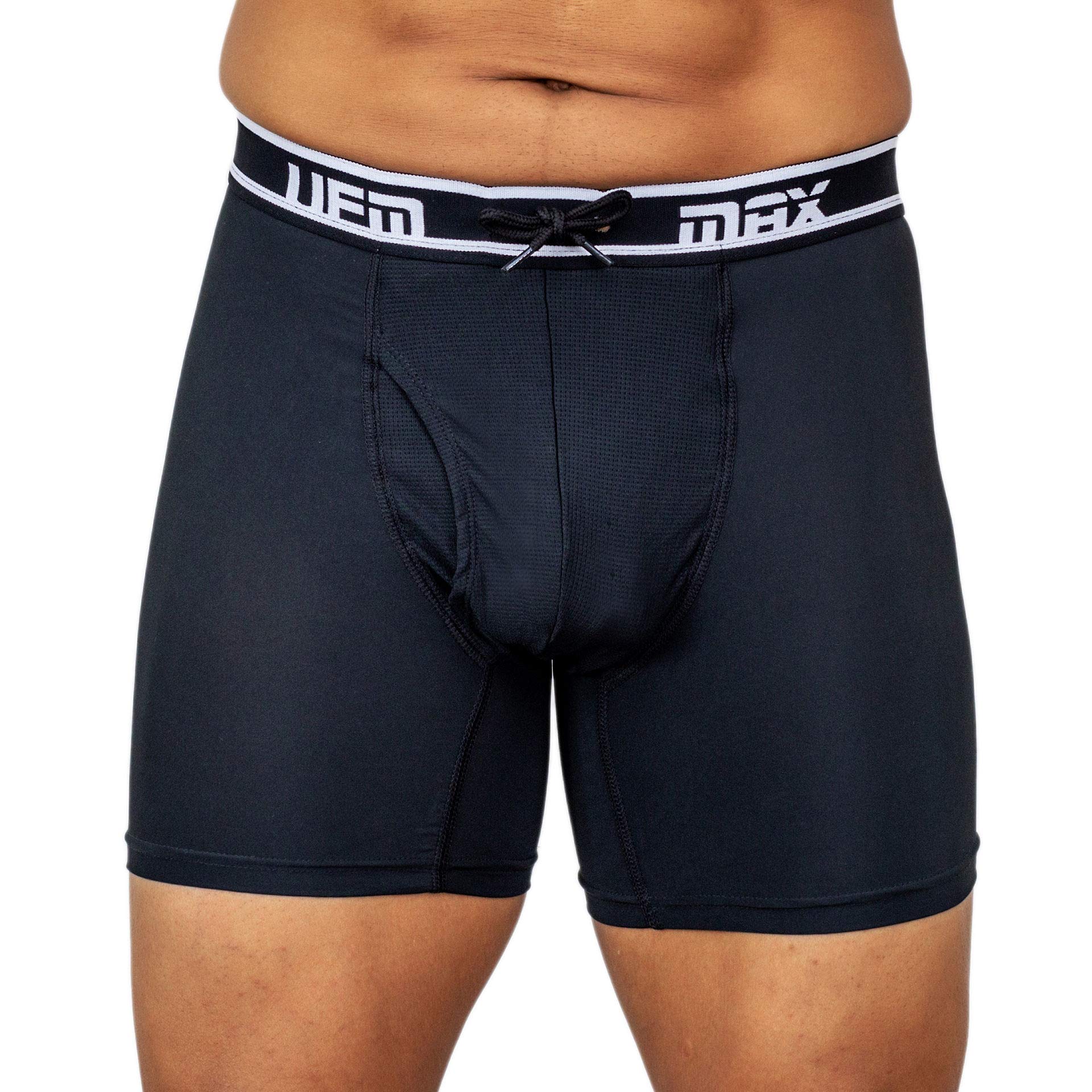 UFM Men’s MAX Boxer Briefs with Support Pouch Polyester Spandex, 6