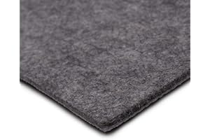 Mohawk Home 8' x 10' Premium Luxury Non Slip Rug Pad 1/4 Thick Dual Surface Felt + Rubber Gripper - Safe for All Floors, Synthetic Fiber, Grey