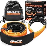 ALL-TOP Tree Saver Strap 3in x 8ft Certified 36000Lbs Break Strength, Emergency Recovery Tow Strap Winch Extension Rope with Oversize Carry Bag