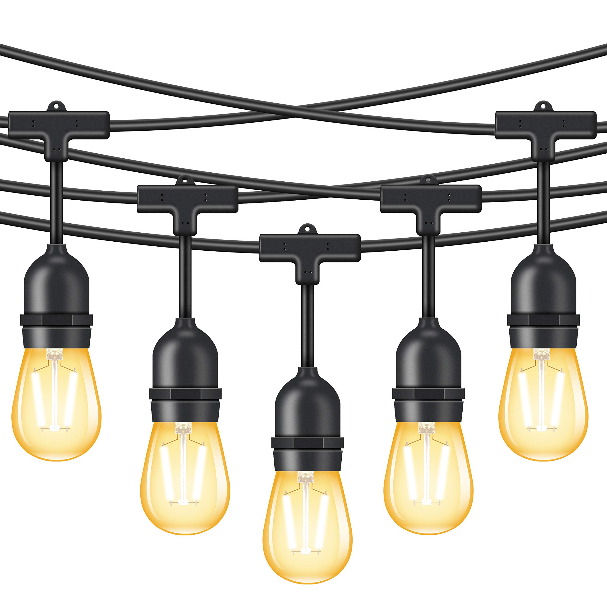 Buy MINGER 48Ft LED Outdoor String Lights, Waterproof Heavy Duty