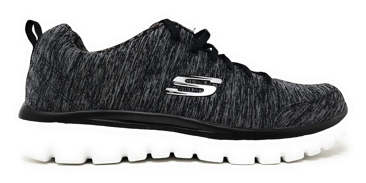 Skechers Graceful 20 Magnificent Journey Walking Shoes 75 B Us Wide Fit Blackcharcoalon Time Wide Fit