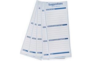 ADIR CORP. Adir Suggestion Cards - Refill Suggestion Forms for Suggestion Box- Comment Cards Suggestion Slips Complaint Cards for Suggestion Box (25 Count, White)