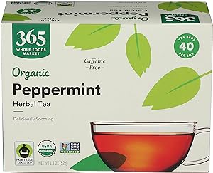 365 by Whole Foods Market, Organic Peppermint Tea (40 Bags), 1.9 Ounce (pack of 12)