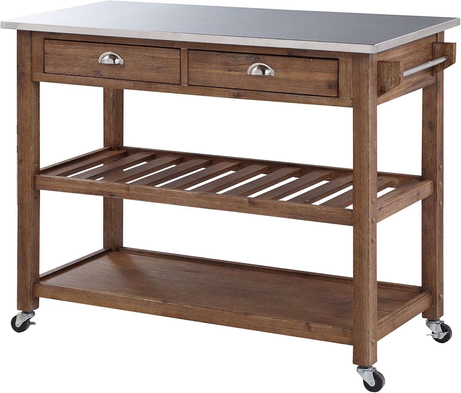 Boraam Sonoma Kitchen Cart, Barnwood Wire-Brush: Furniture & Decor