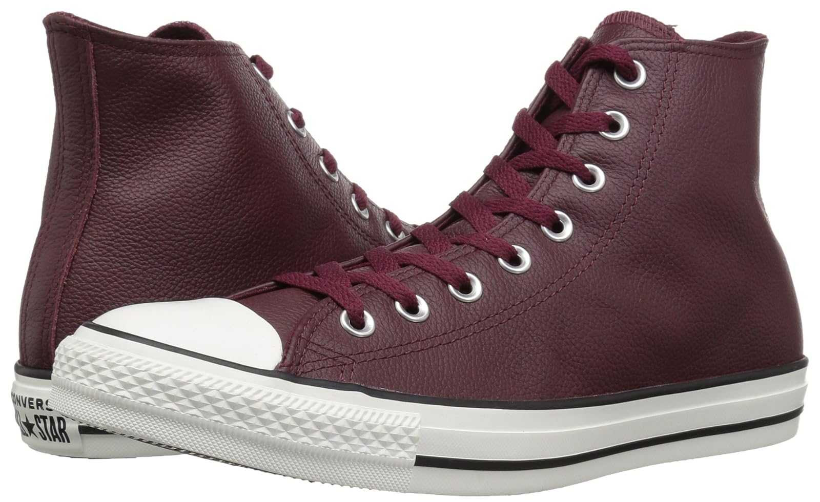 burgundy leather high top converse