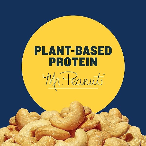 PLANTERS DELUXE SALTED WHOLE CASHEWS, PARTY SNACKS, PLANT-BASED PROTEIN, QUICK SNACK FOR ADULTS, AFTER SCHOOL SNACK, ROASTED CASHEW FLAVORED WITH SEA SALT, BULK NUTS, KOSHER, 1 LB 2.25OZ CANISTER