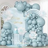 Pale Aqua Balloons Arch Blue Balloons Garland Light Dusty Fog Mist Blue Balloon Different Sizes 5 10 12 18inch Helium Latex Balloon Boho Birthday Party Decoration Wedding Baby Shower Graduation