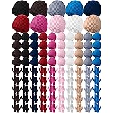 Chicingyou Winter Hats and Gloves Beanies Set Bulk Adults Women Men Unisex Knit Beanie Thermal Gloves for Homeless Gifts