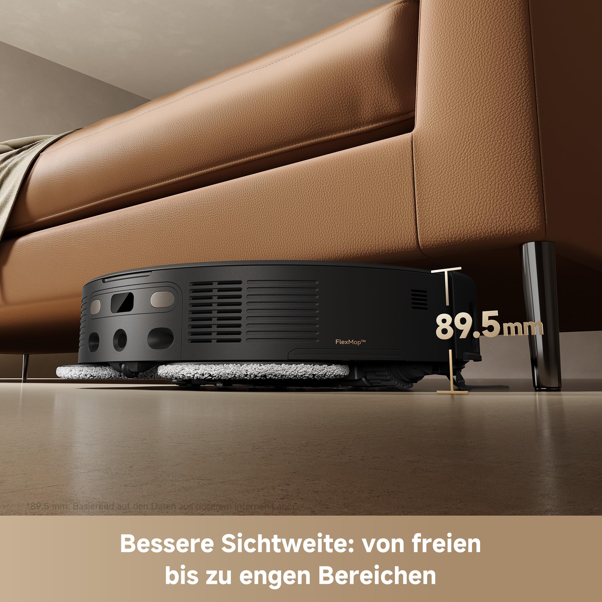 Mova V50 Ultra Complete Saugroboter mit Wischfunktion 24.000 Pa, 6cm Hindernisüberwindung, Liftable Navigation+RGB AI+LED, 80℃ Heißwasserwäsche & 63℃ Selbsttrocknung, DuoSolution System, Tricut Bürste 3