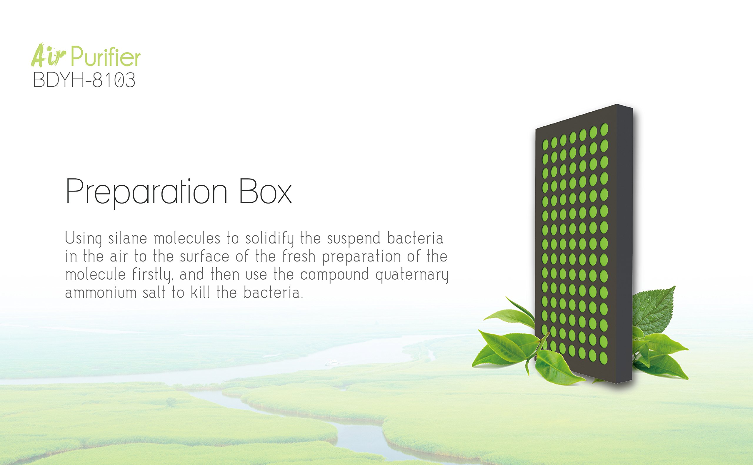 BEIDOUYH Air Fresher Preparation for Car Air Purifier with Long Lasting Sterilization and Elimination of Aldehydes and Odor. Kills Germs, Viruses, Bacteria