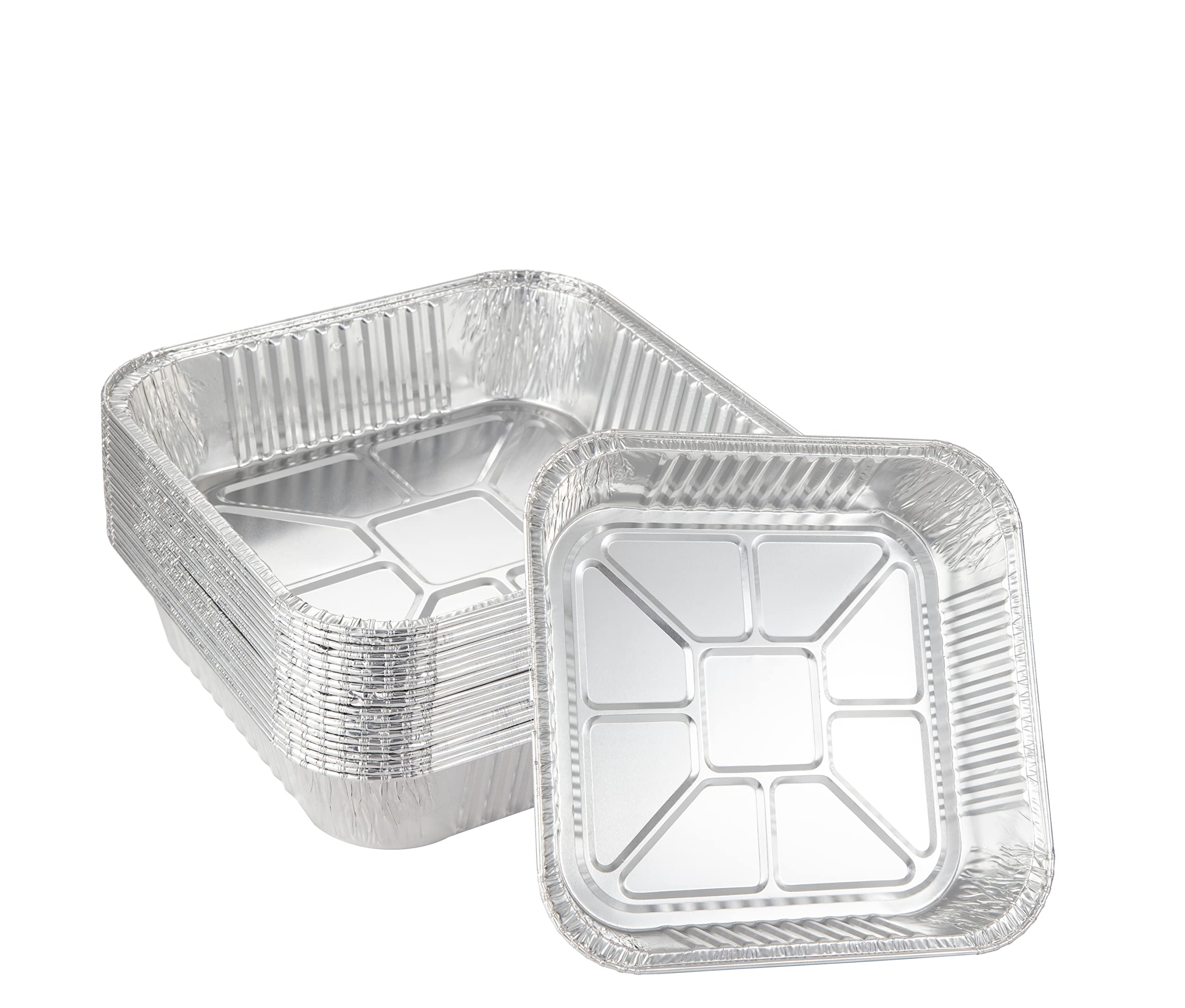 Photo 1 of Waytiffer 50pack- 8 x 8 Aluminum foil Pans Disposable,Heavy Duty Square baking Cake Pans, Cooking Tins Homemade Breads Oven, Baking Roasting Pan