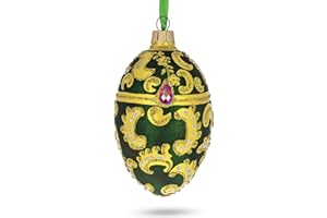 BESTPYSANKY 1891 Memory of Azov Royal Glass Egg Ornament 4 Inches