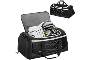 DSLEAF Boxing Gym Bag with Shoe Space and Expanded Design, Boxing Duffle Bag with Ventilated Mesh for All Gear, Suitable for MMA, BJJ, Kickboxing, Muay Thai and Other Combat Sports