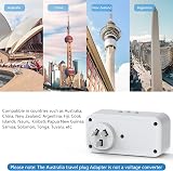 Mscien UK to Australia Plug Adapter 7-in-1 USB Type I Dual 2 Pin Outlet view 3