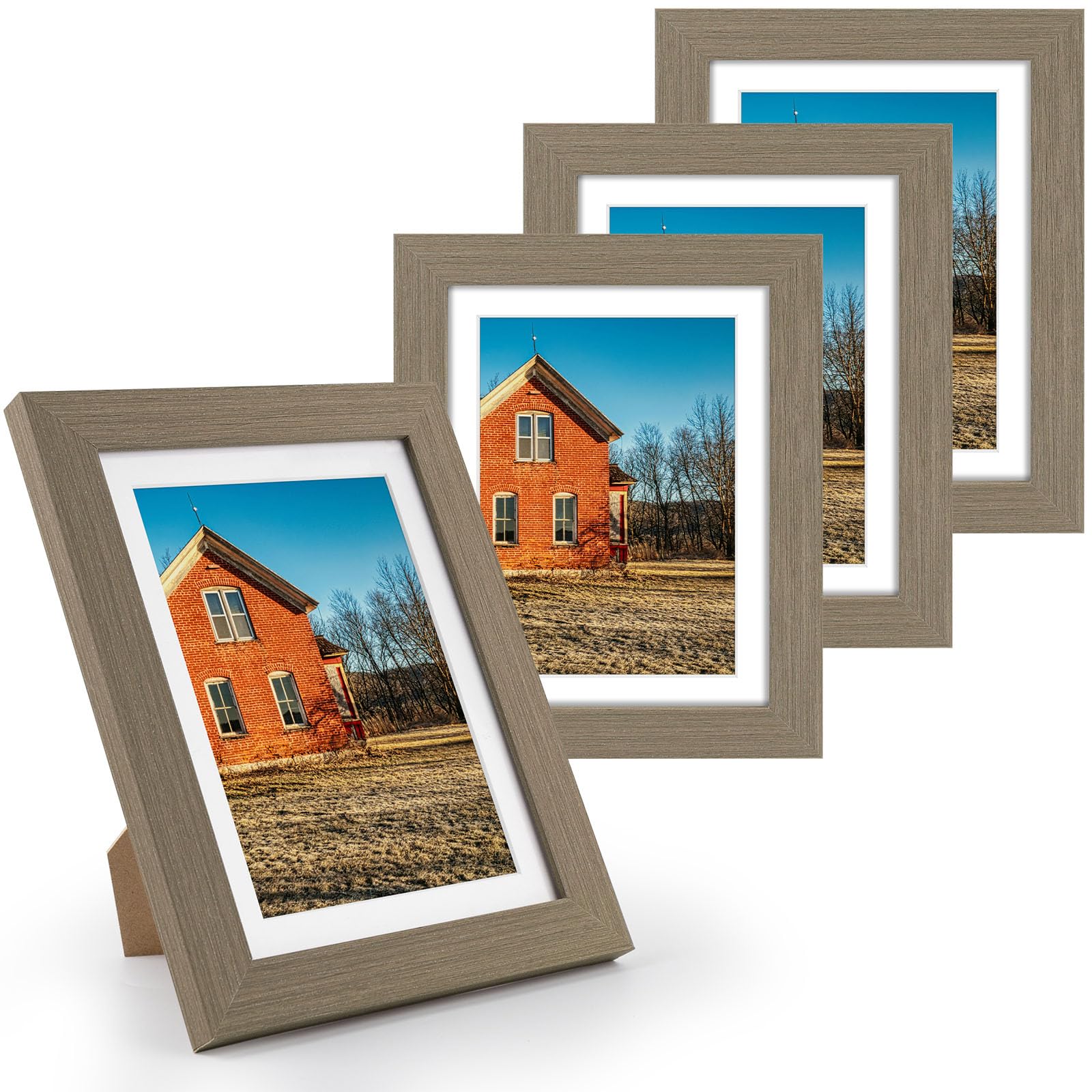 Golden State Art, 6x8 Picture Frame Set of 4