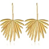 QUSIJIA Beach Leaf Bohemian Drop Earrings Earrings Tropical Palm Tree Leaf Dangle Earrings For Women